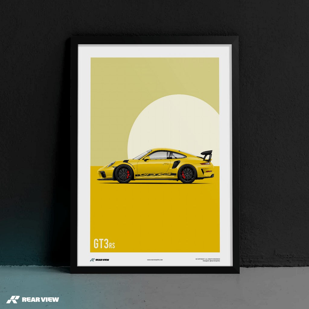 طباعة فنية كلاسيكية عالية الأداء لسيارة 911 GT3