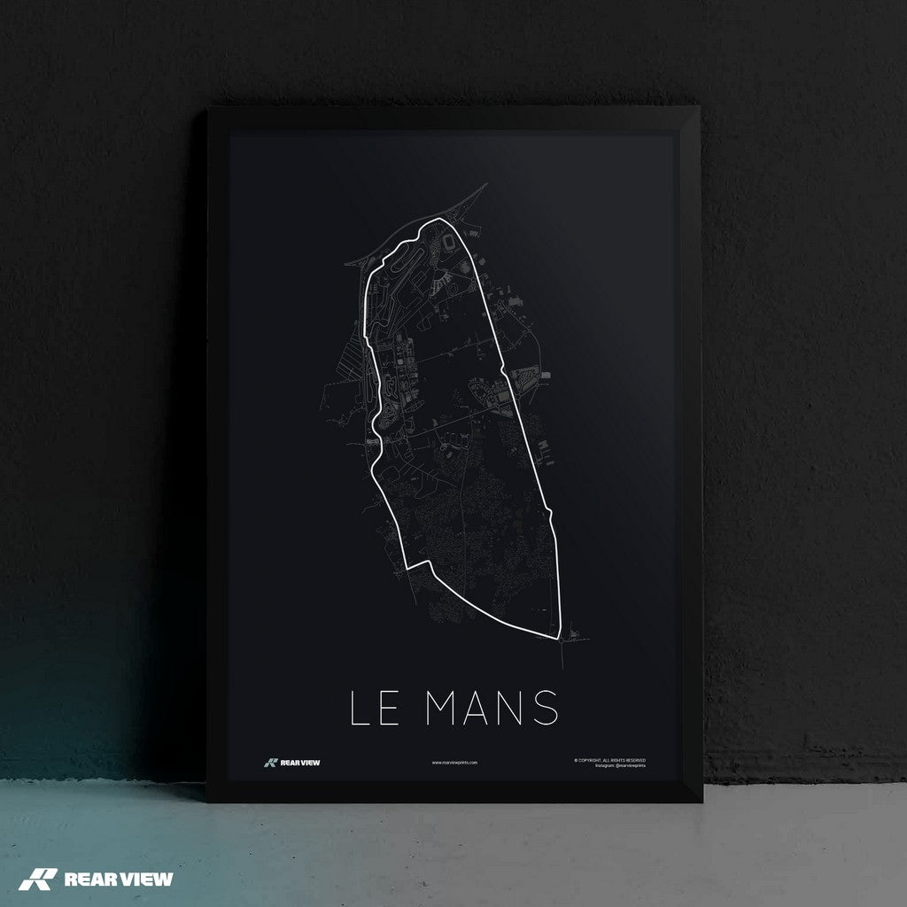 Eine bleibende Tradition - Kunstdruck der Rennstrecke von Le Mans