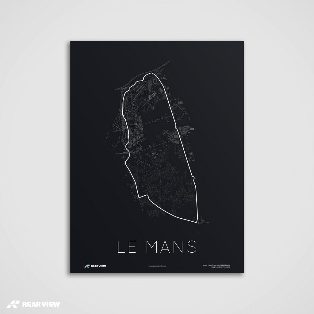 Eine bleibende Tradition - Kunstdruck der Rennstrecke von Le Mans