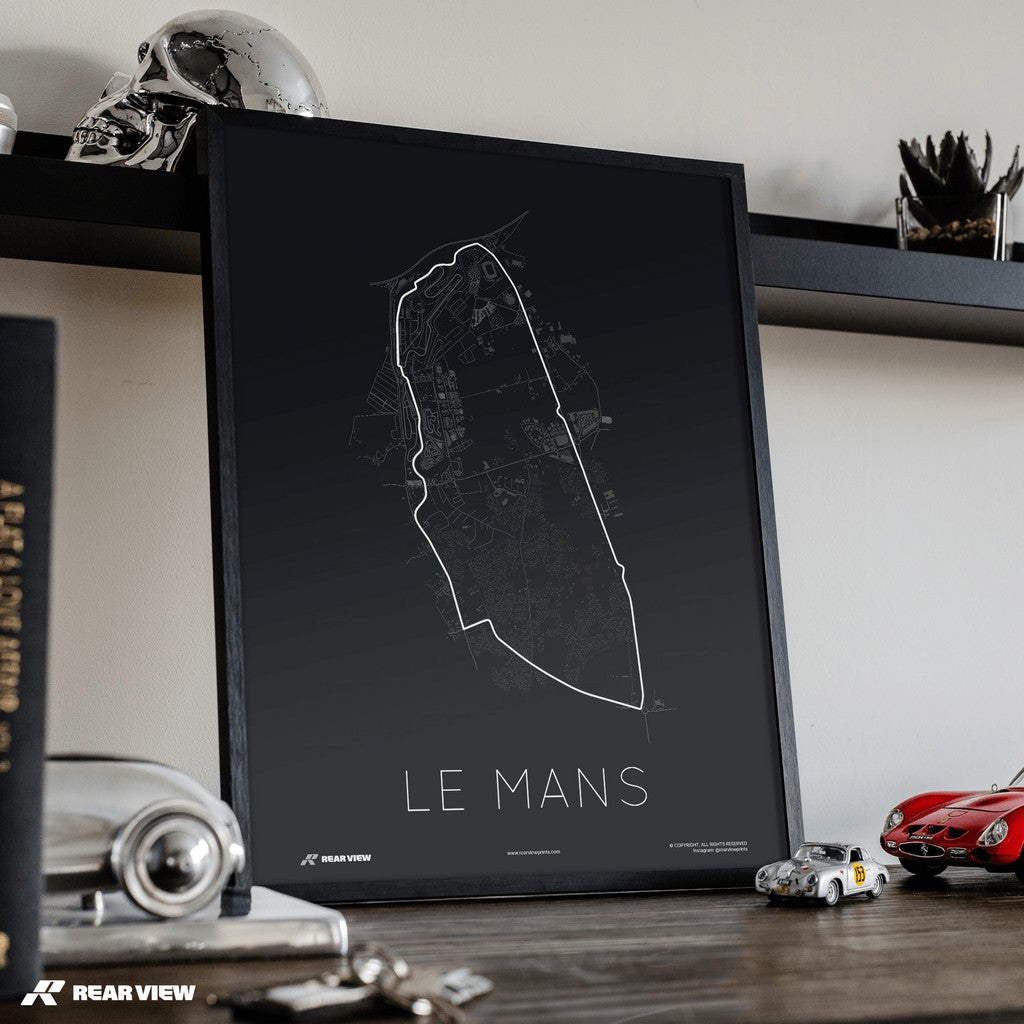 Eine bleibende Tradition - Kunstdruck der Rennstrecke von Le Mans