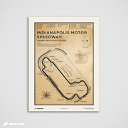 Indianapolis Rennstrecke - Vintage Kunstdruck