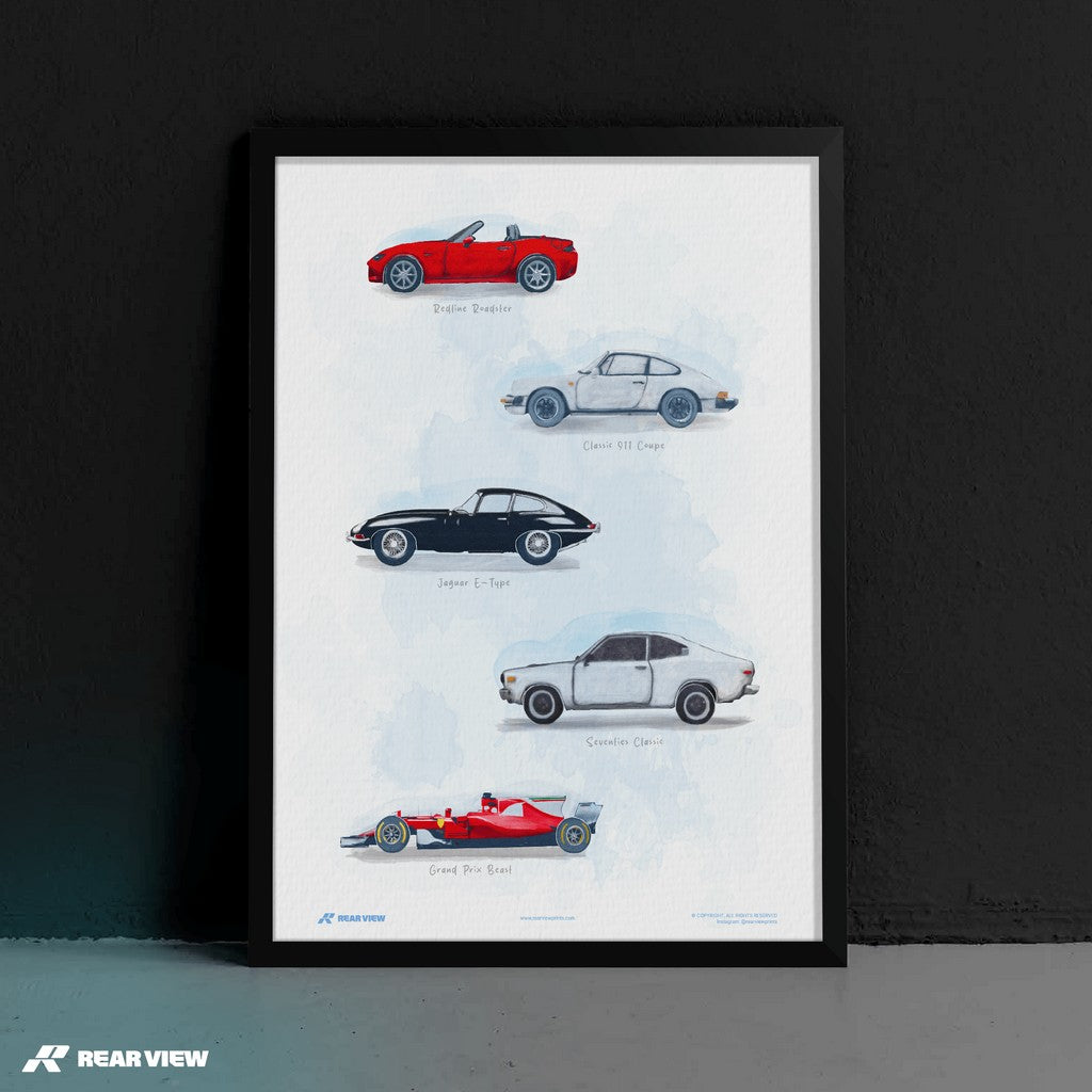 Throttle Kings – Watercolour Art Print