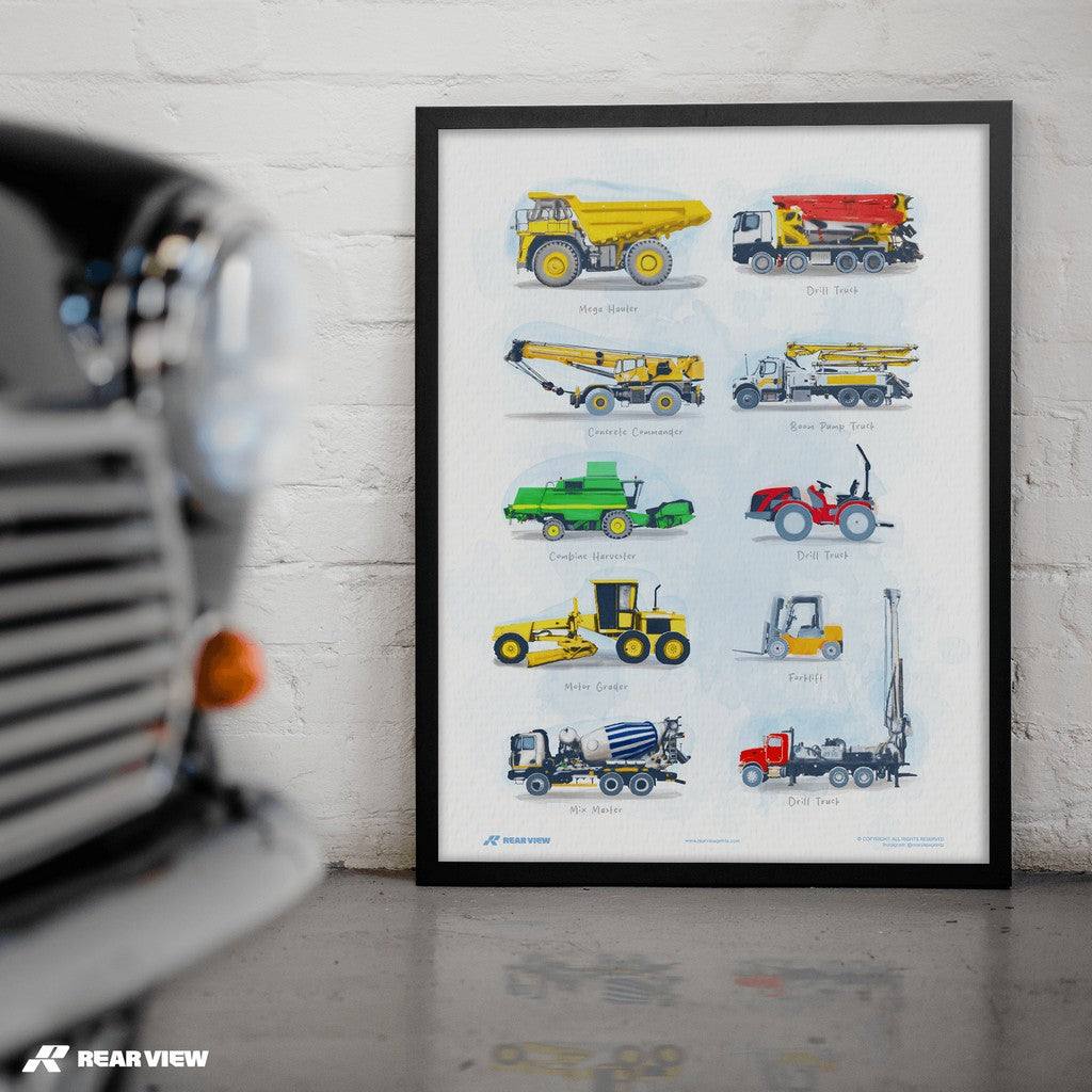 Worksite Titans – Watercolour Art Print