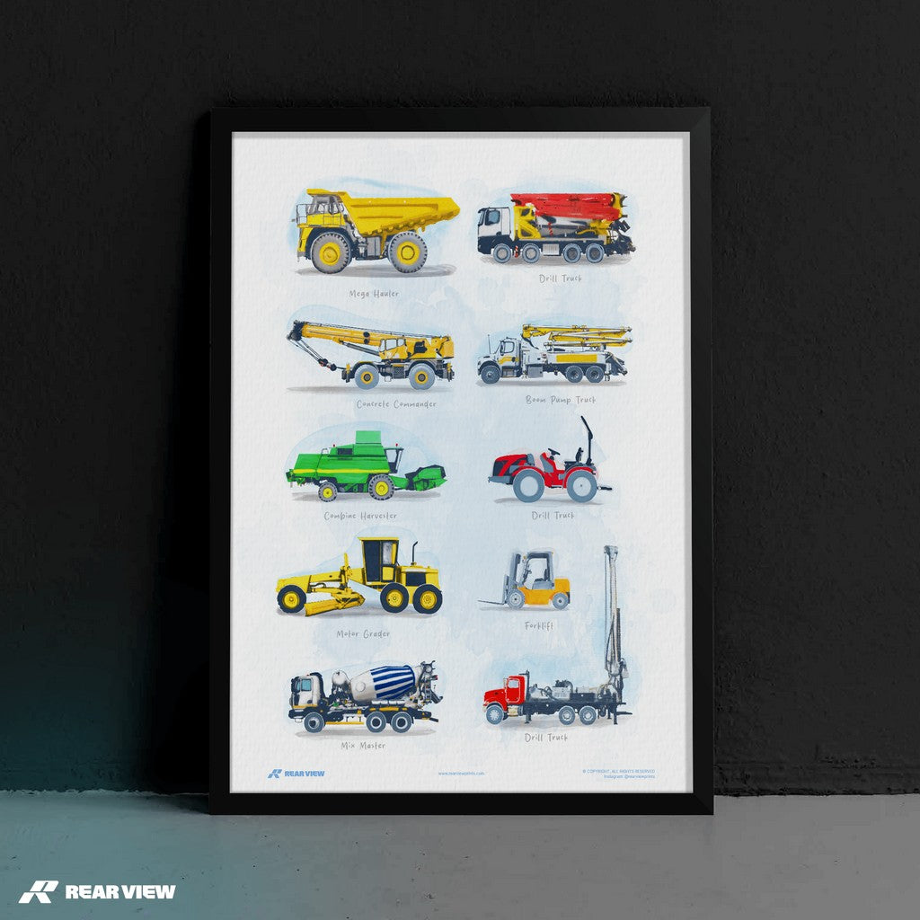 Worksite Titans – Watercolour Art Print
