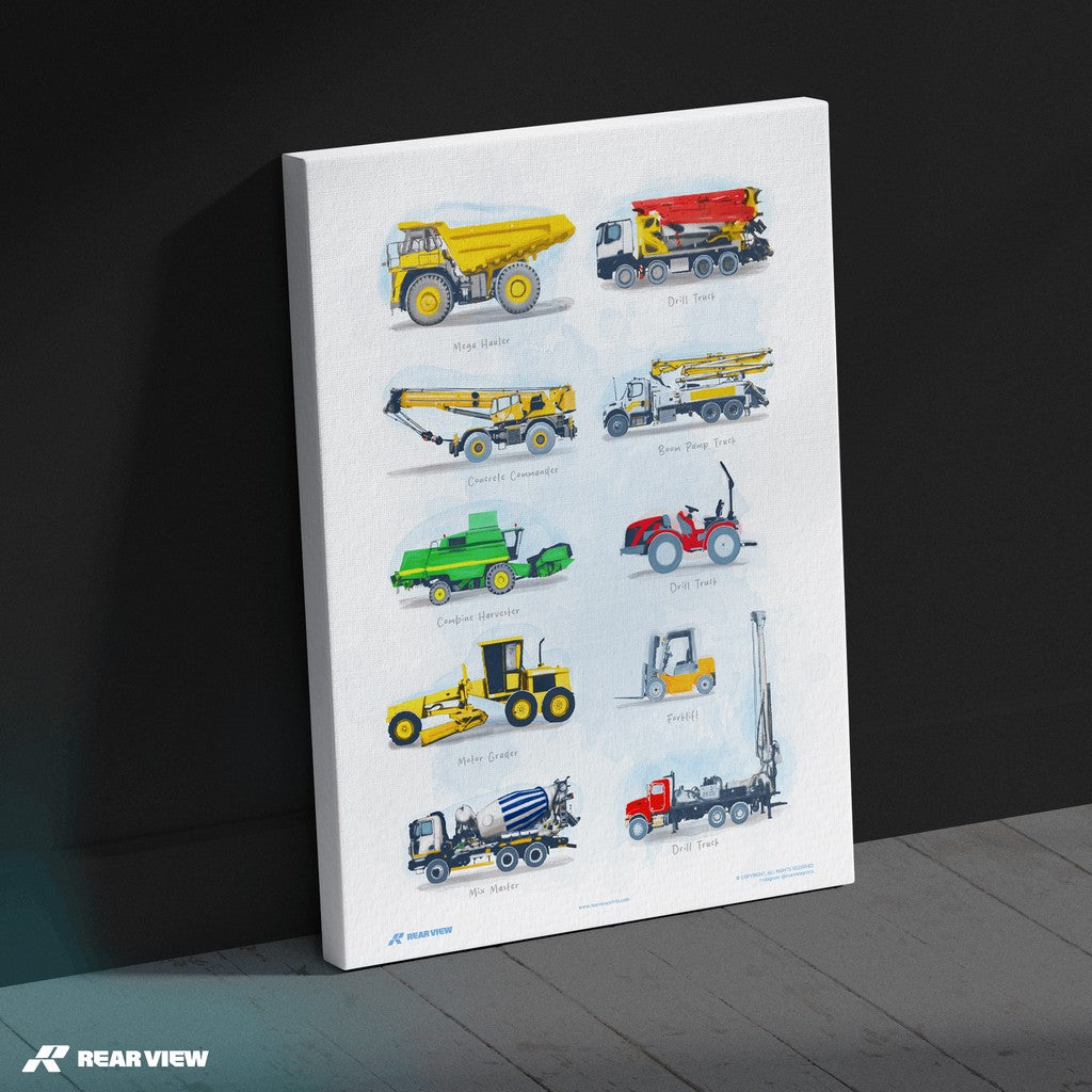 Worksite Titans – Watercolour Art Print