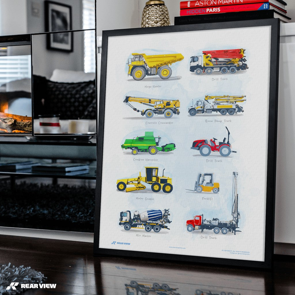 Worksite Titans – Watercolour Art Print