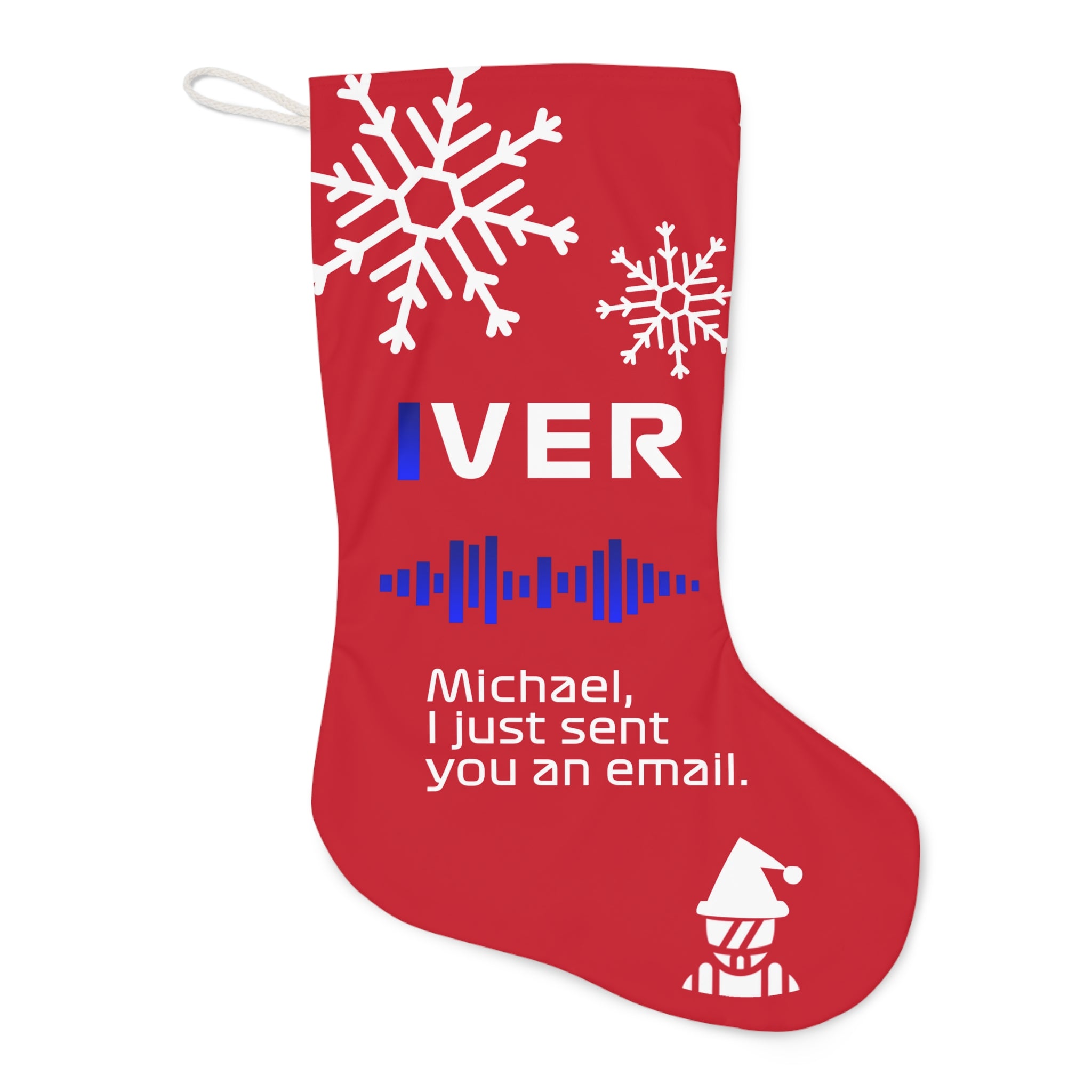 Max Radio Message - Red Santa Stocking