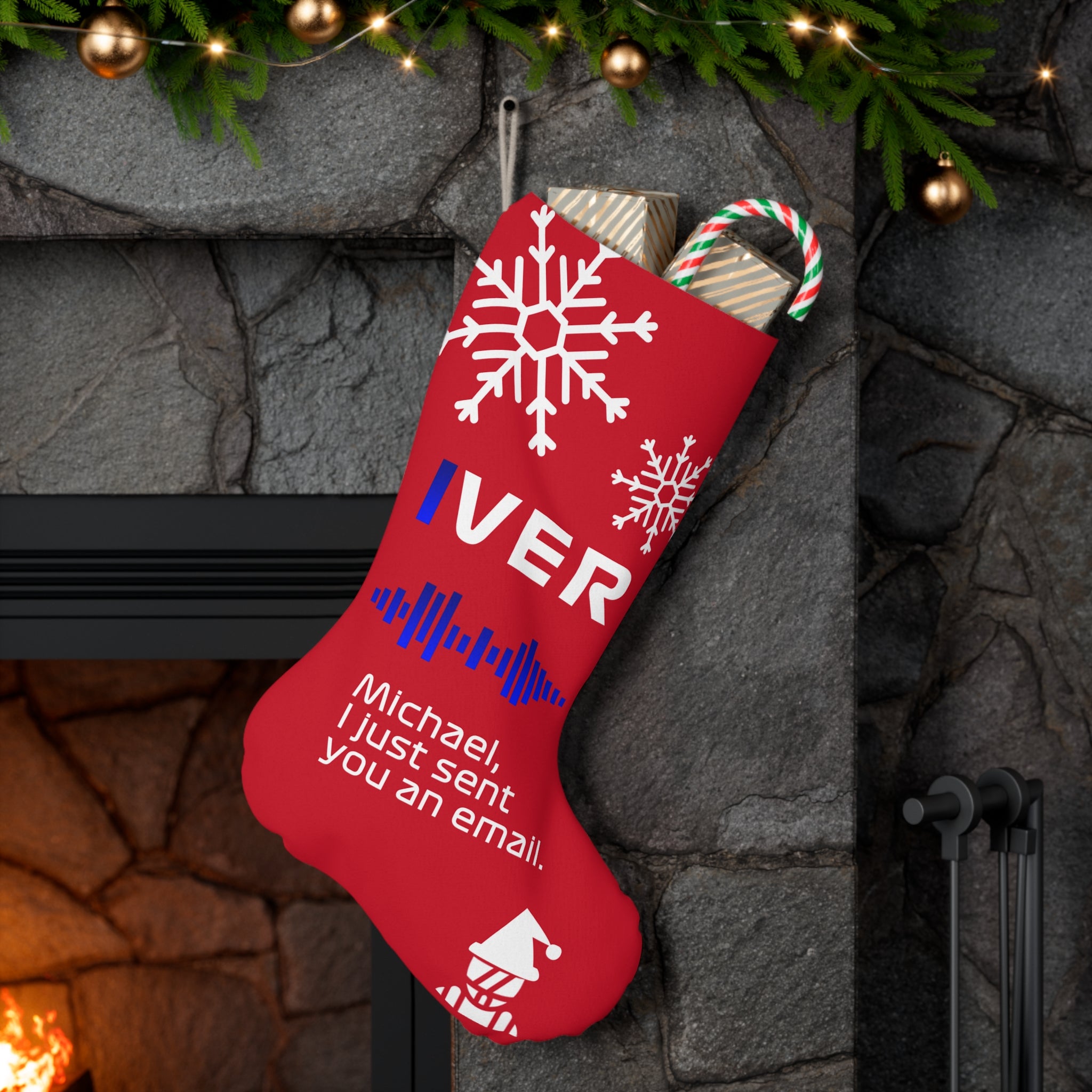 Max Radio Message - Red Santa Stocking