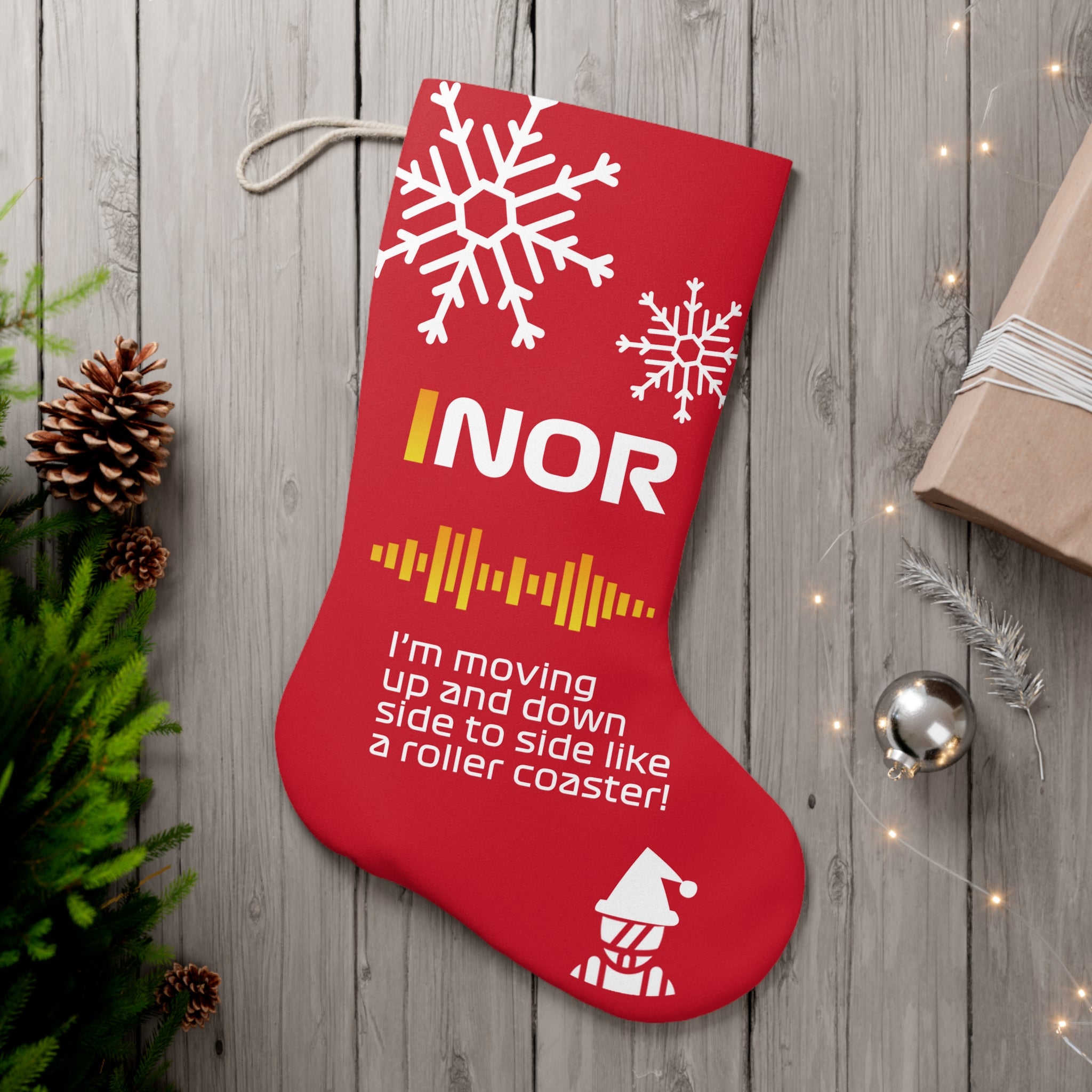 Norris Radio Message - Red Santa Stocking