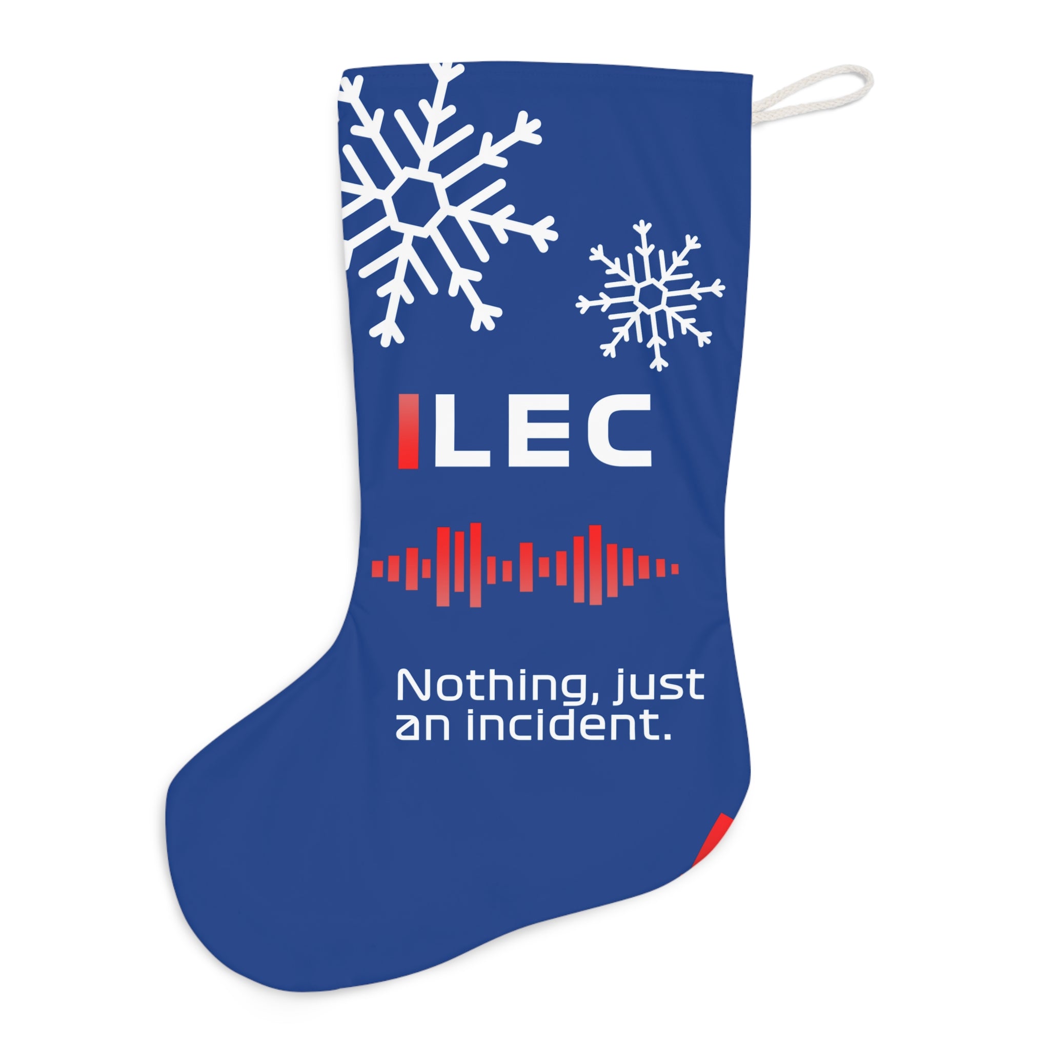 Leclerc Radio Message - Blue Santa Stocking