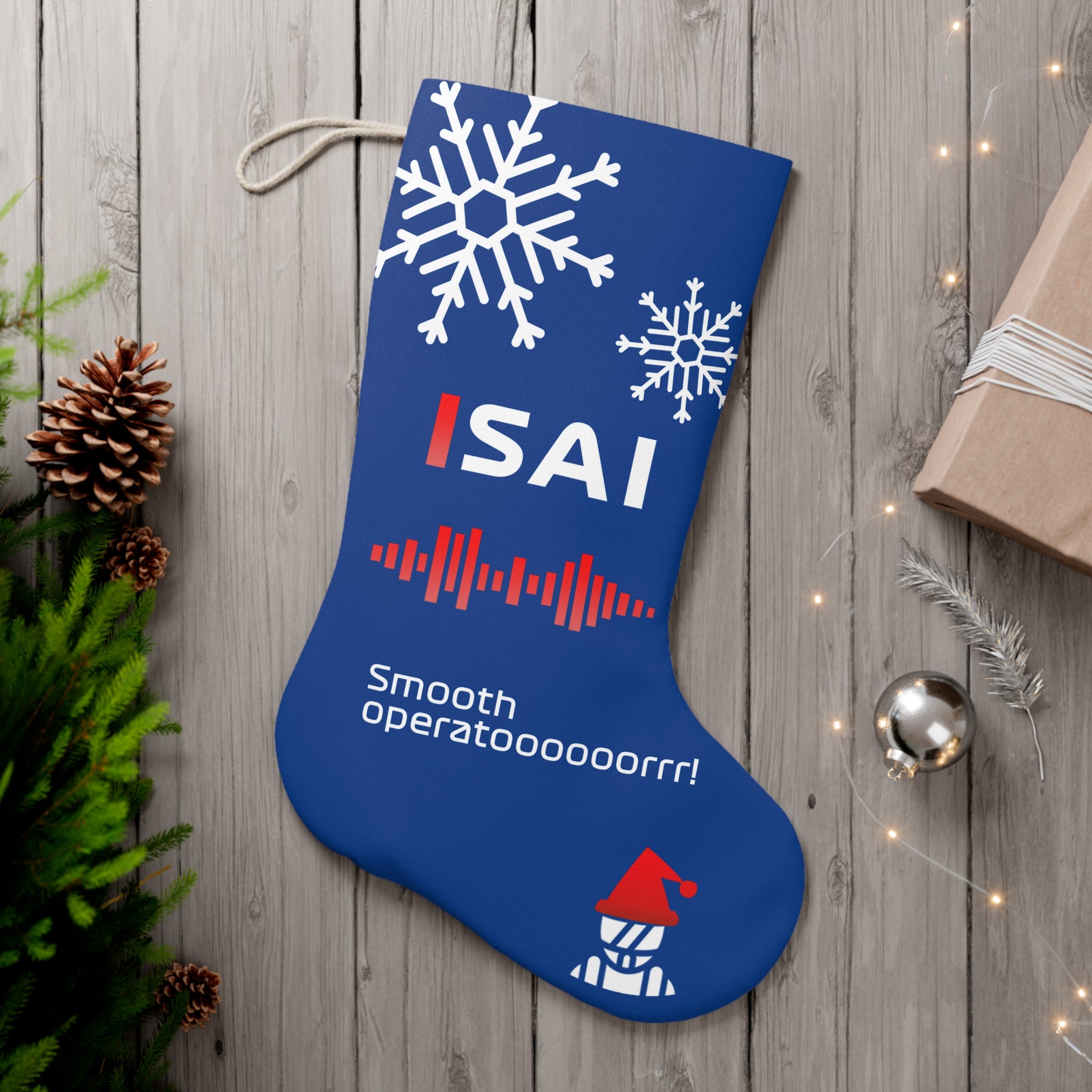 Sainz Radio Message - Blue Santa Stocking