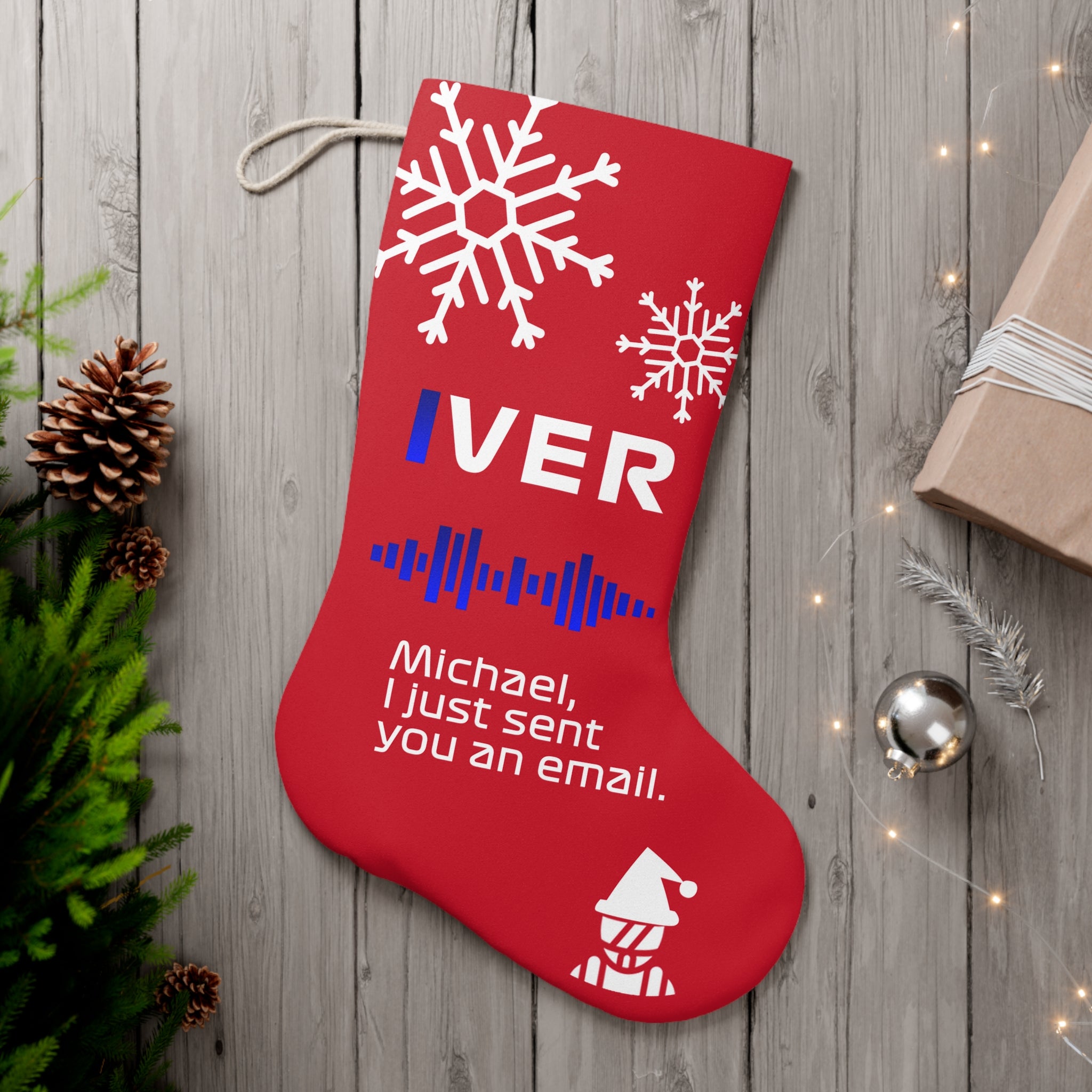 Max Radio Message - Red Santa Stocking