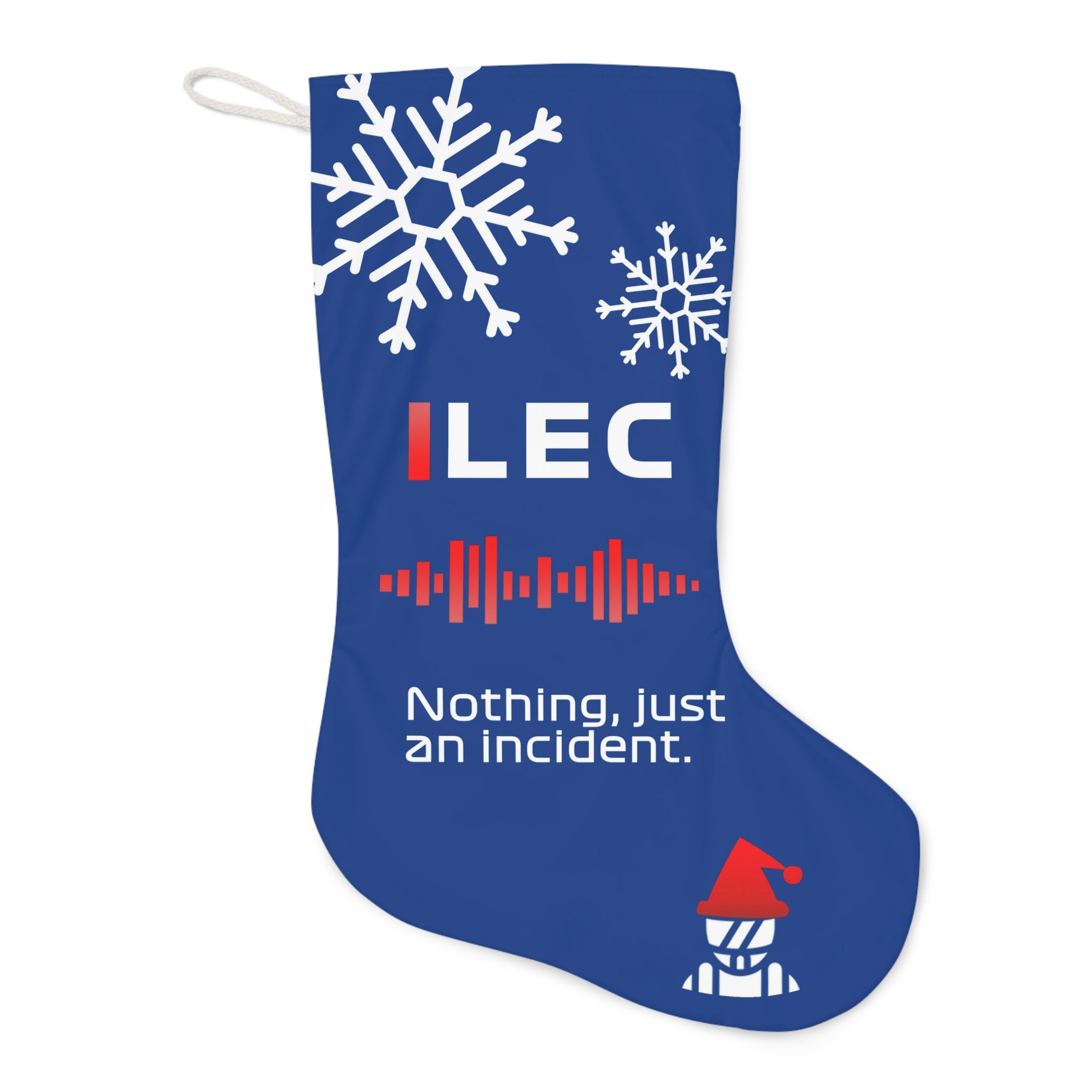 Leclerc Radio Message - Blue Santa Stocking