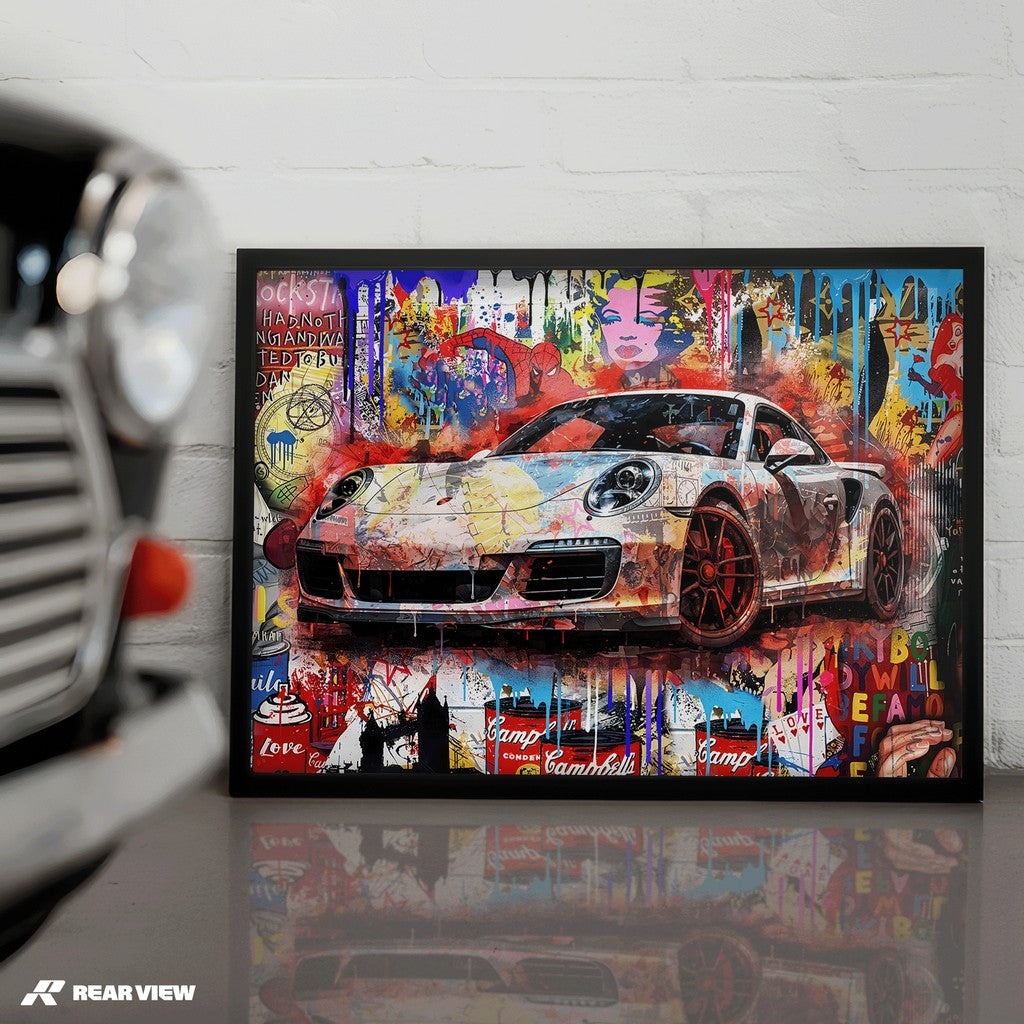 Der Bauplan der Geschwindigkeit – Silverstone Track Kunstdruck