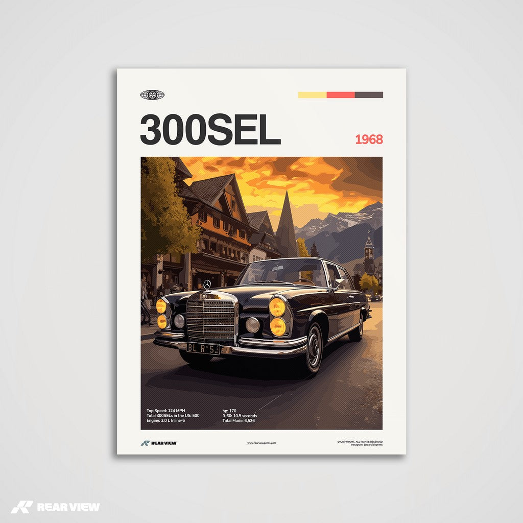 300 SEL 1968 - Car Print
