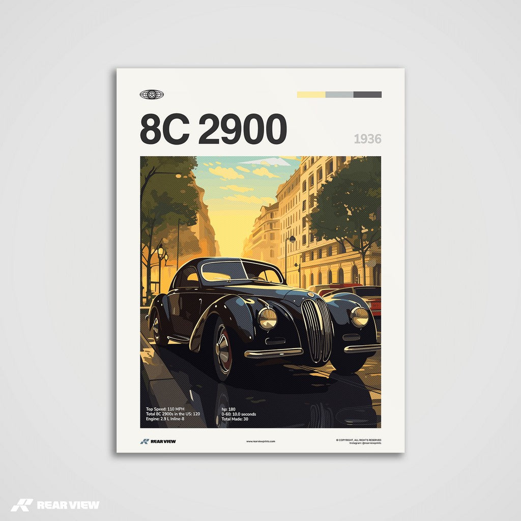 8C 2900 1936 - Car Print