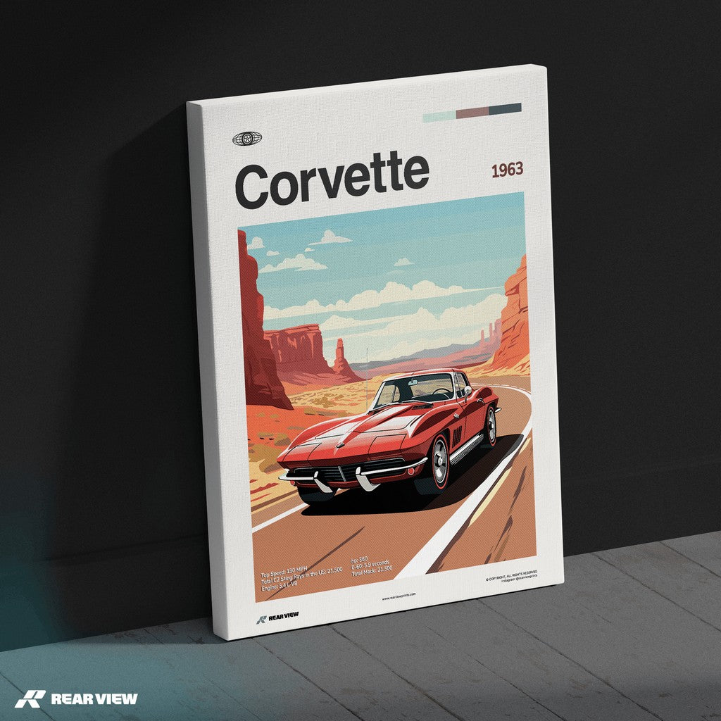 Corvette 1963 - Car Print