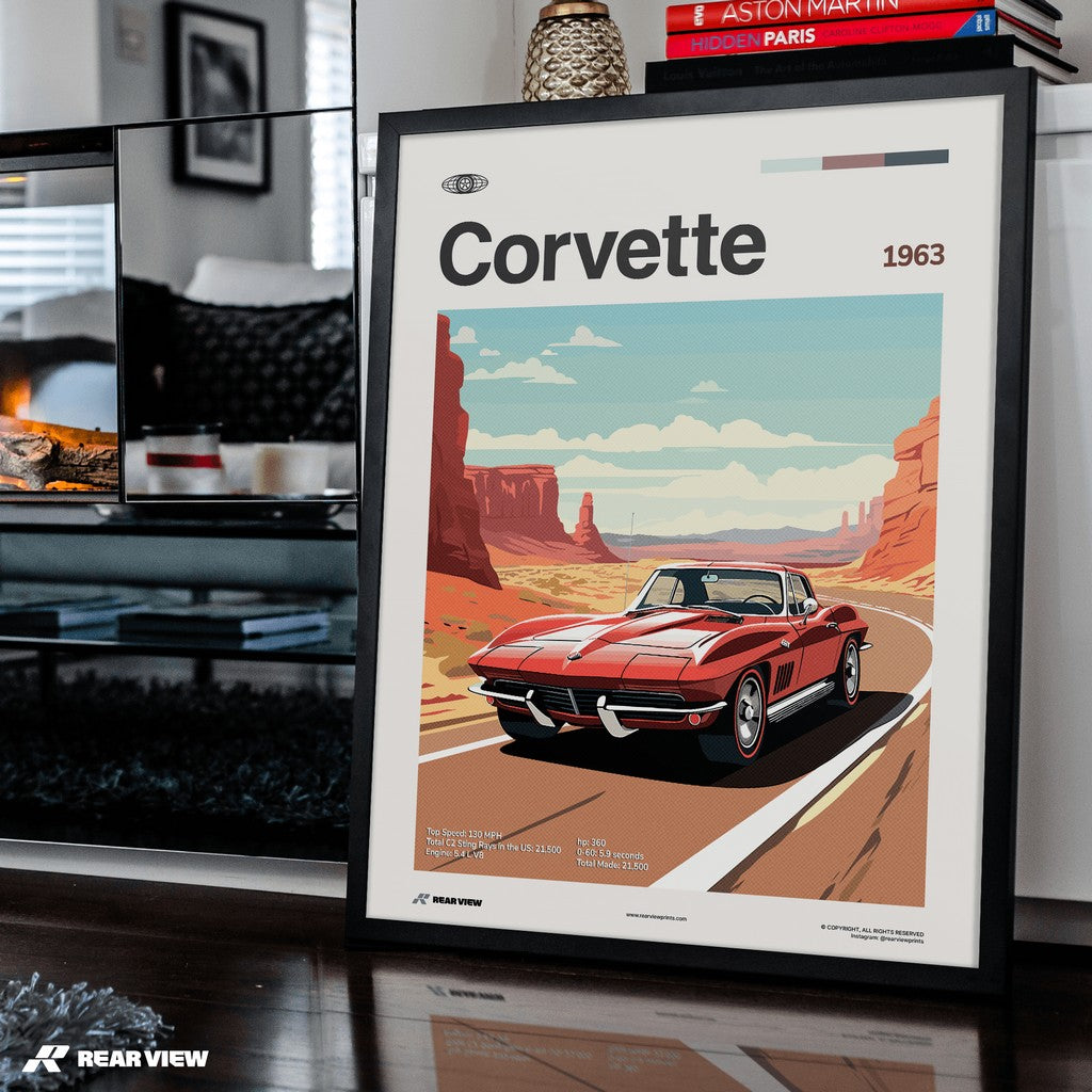 Corvette 1963 - Car Print