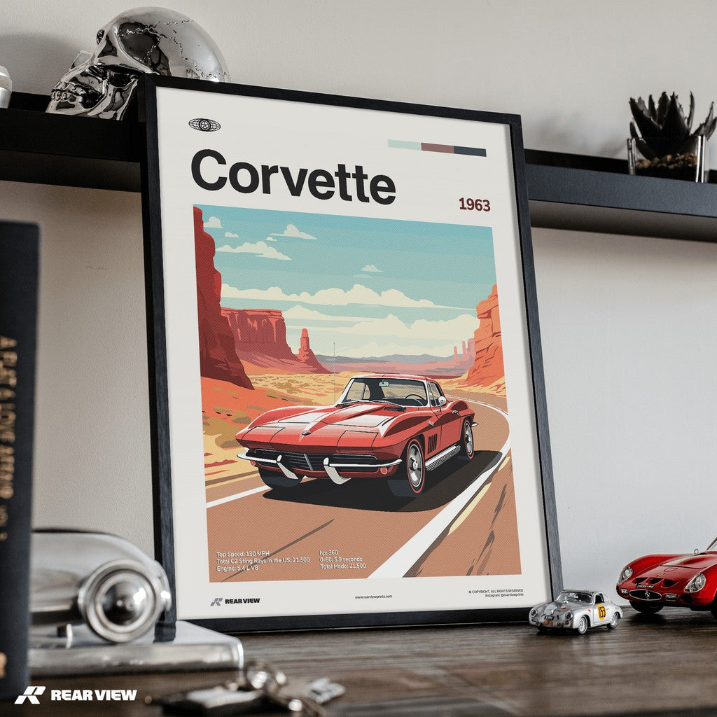 Corvette 1963 - Car Print