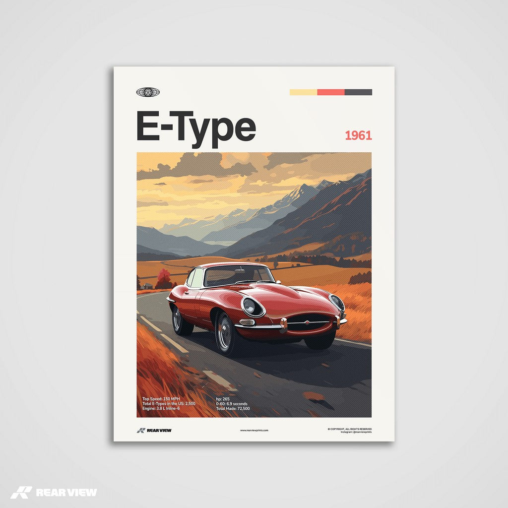 E-Type 1961 - Car Print