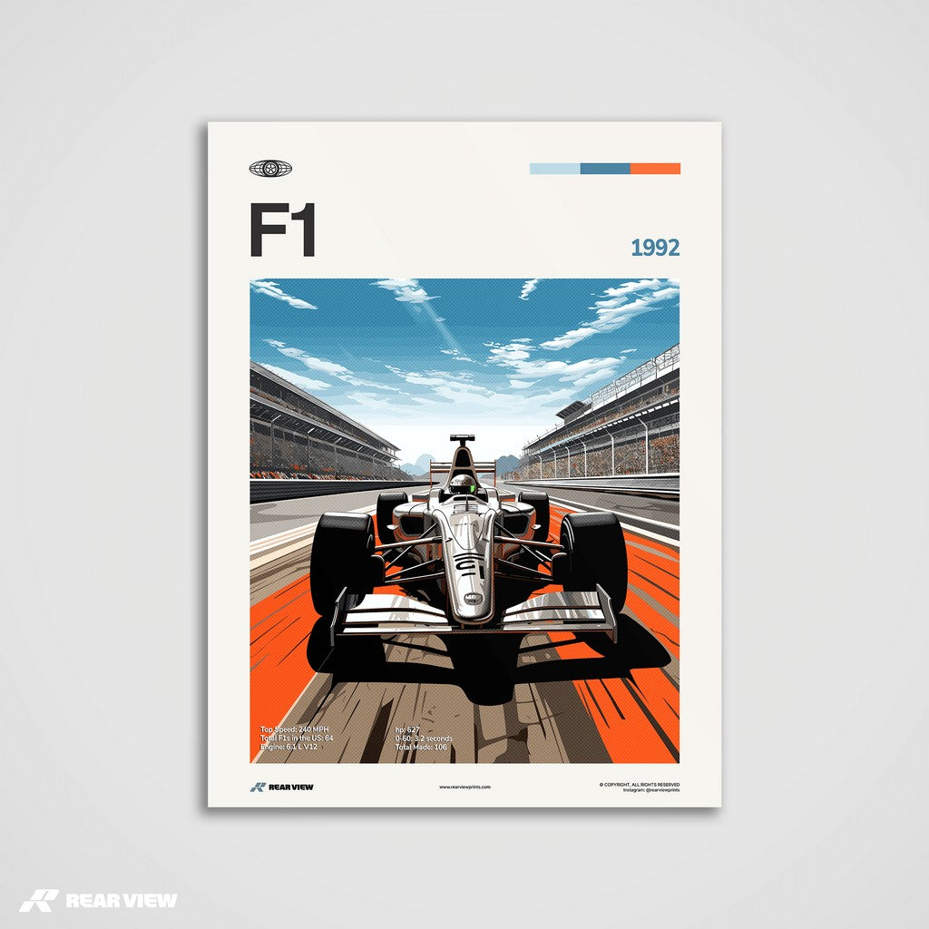 F1 1992 - Car Print