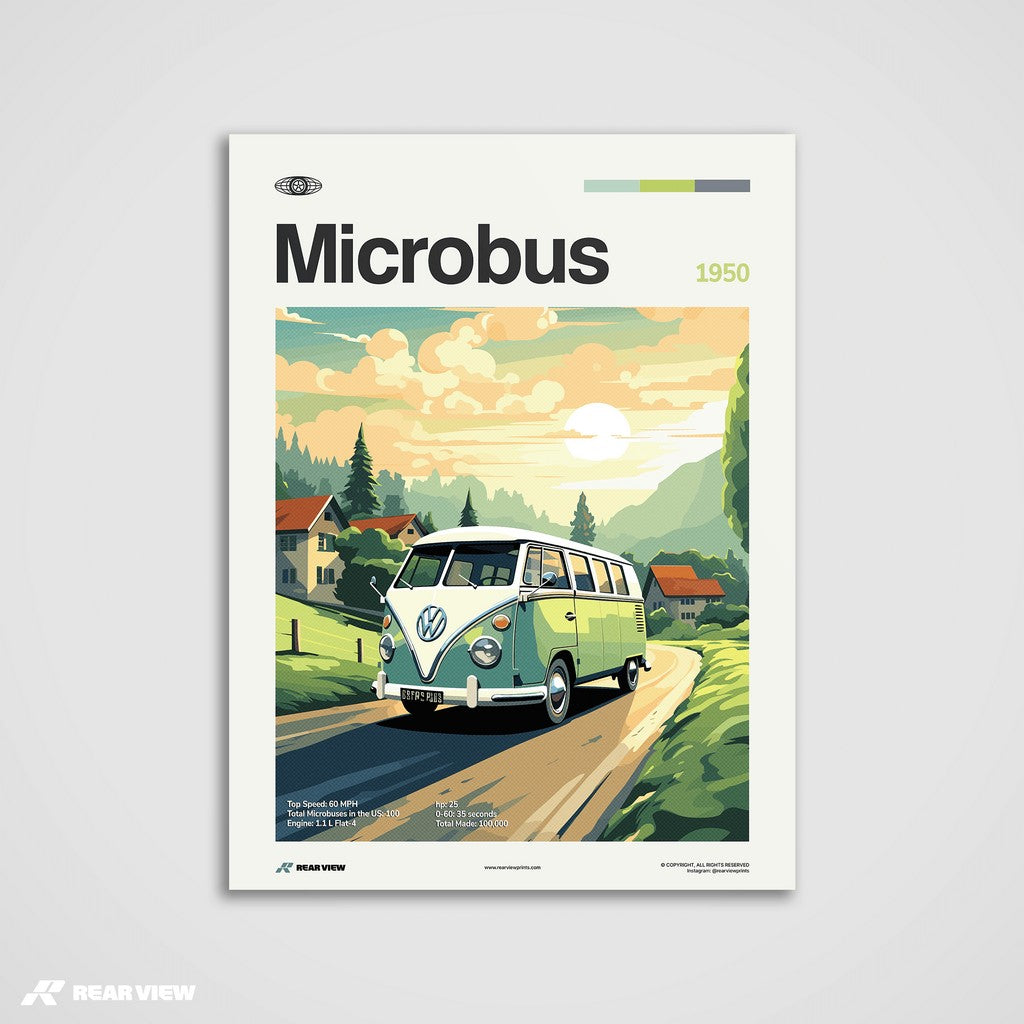 Microbus 1950 - Car Print