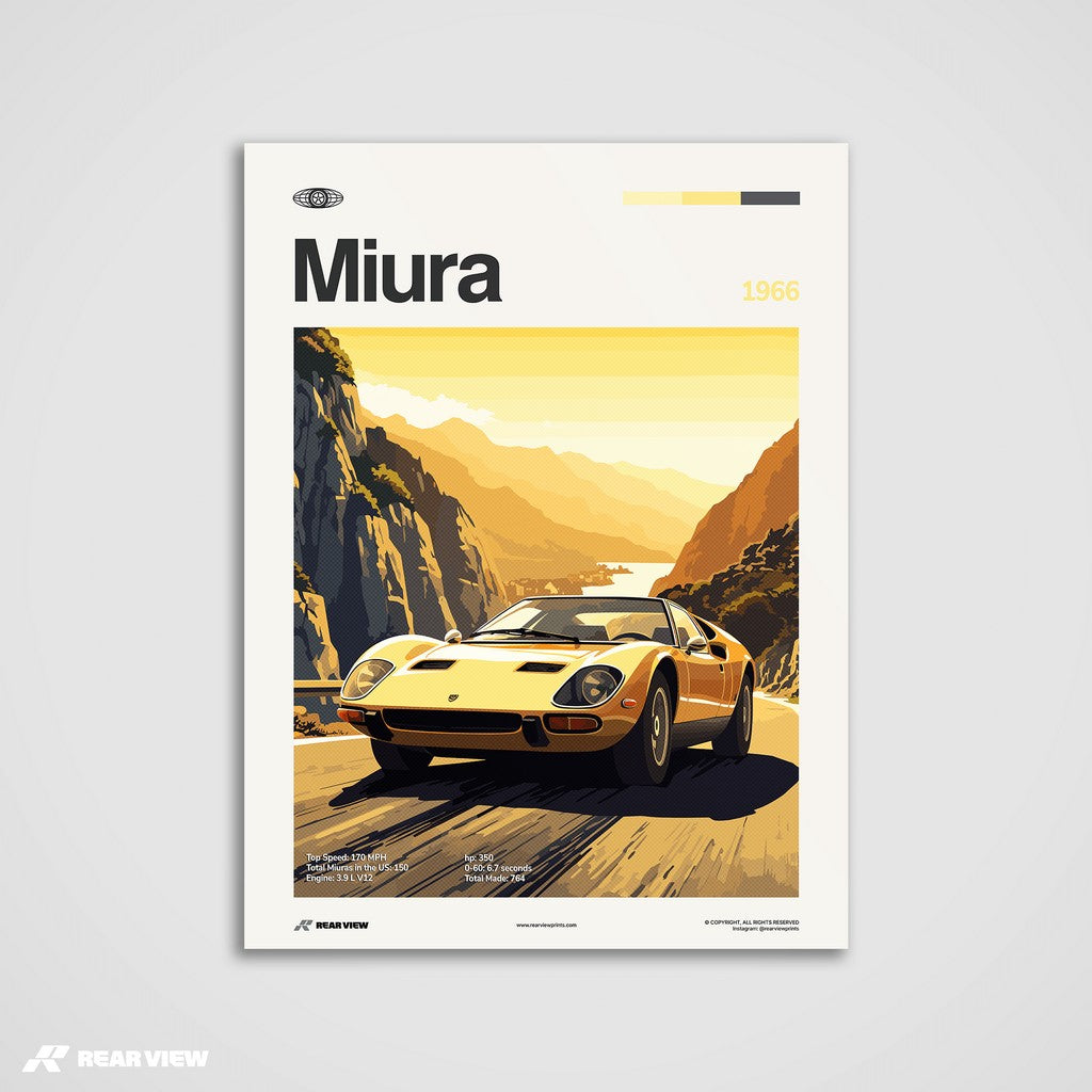 Miura 1966 - Car Print