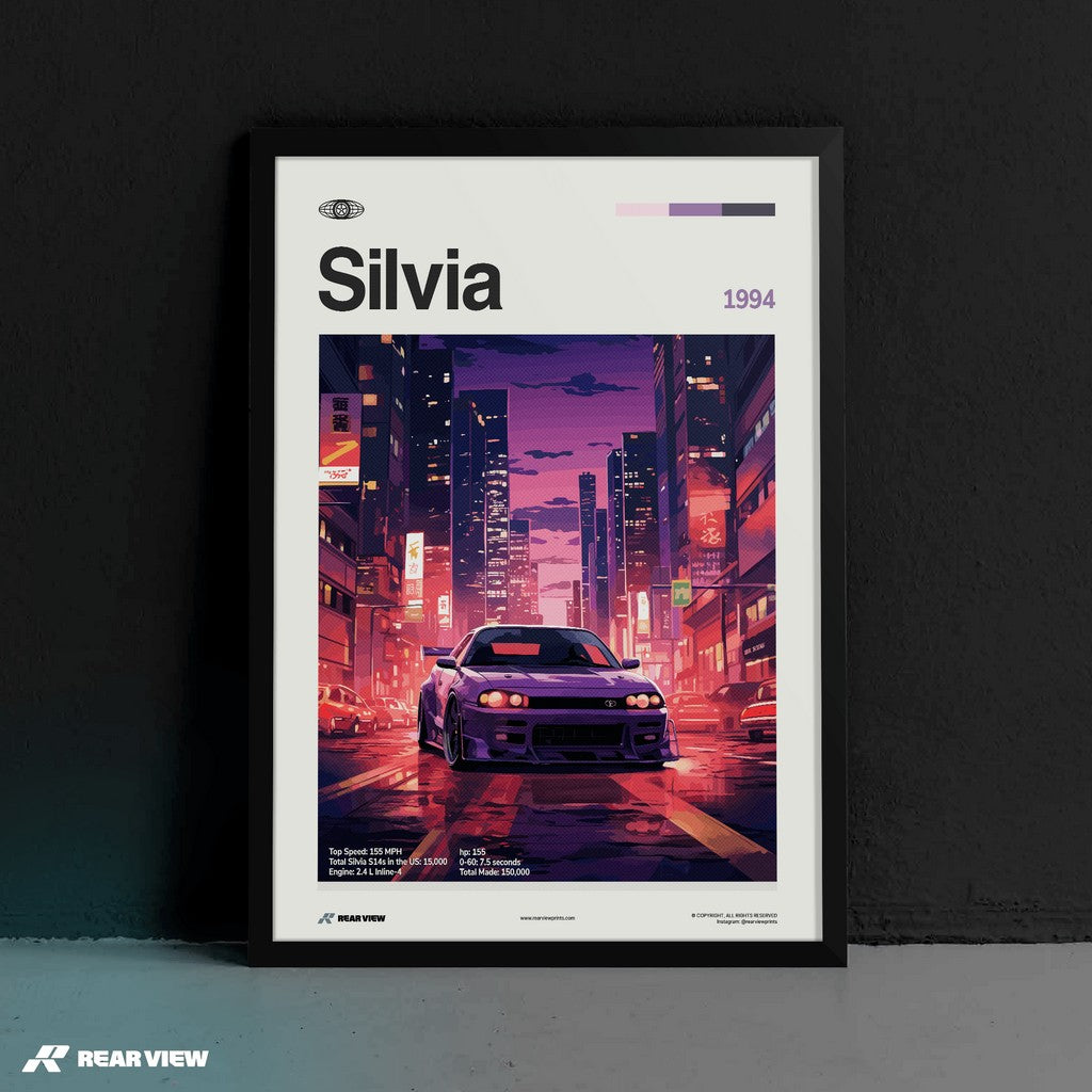 Silvia 1994 - Car Print