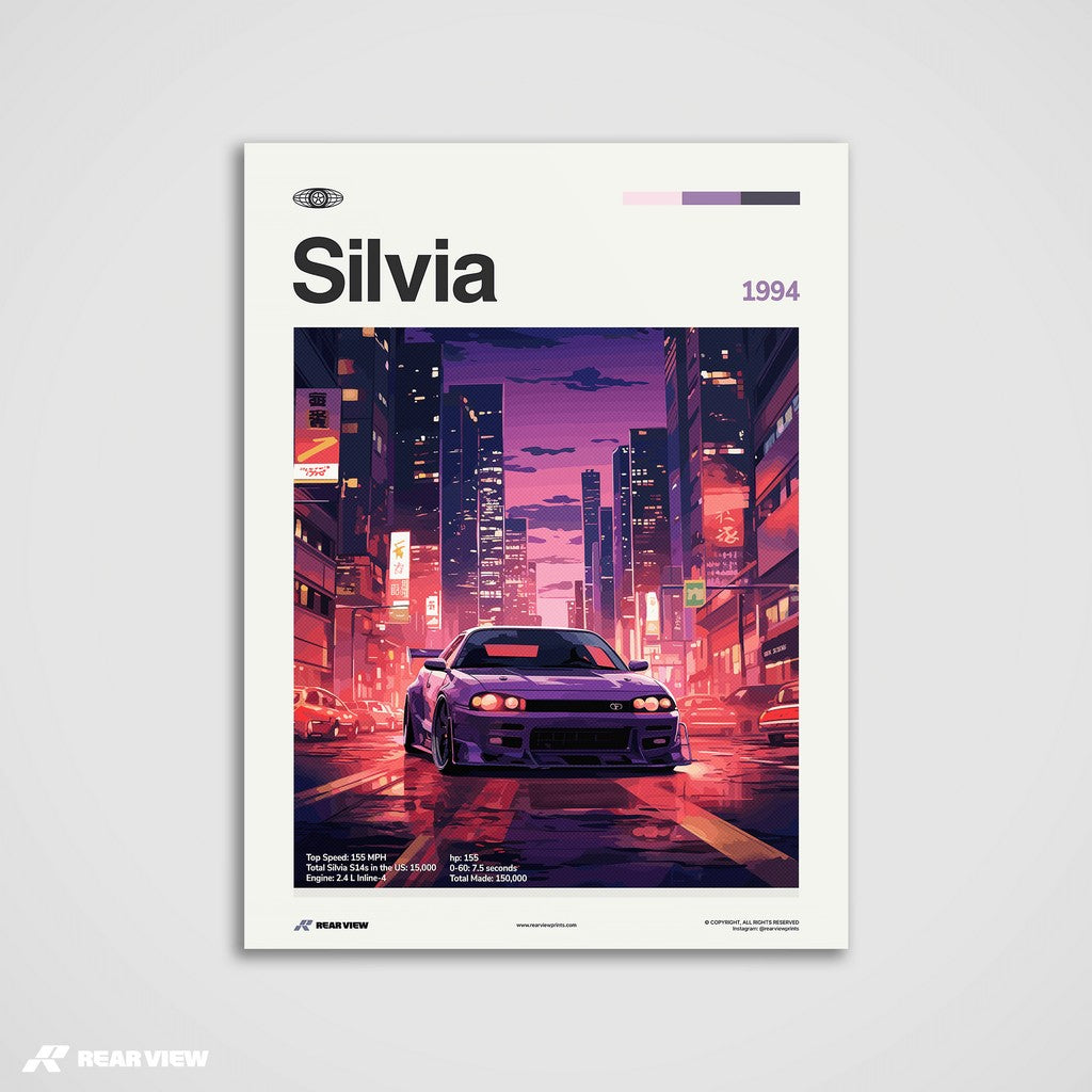 Silvia 1994 - Car Print