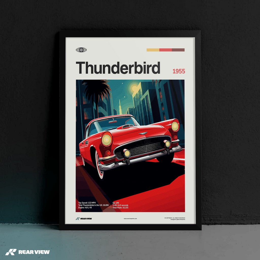 Thunderbird 1955 - Car Print