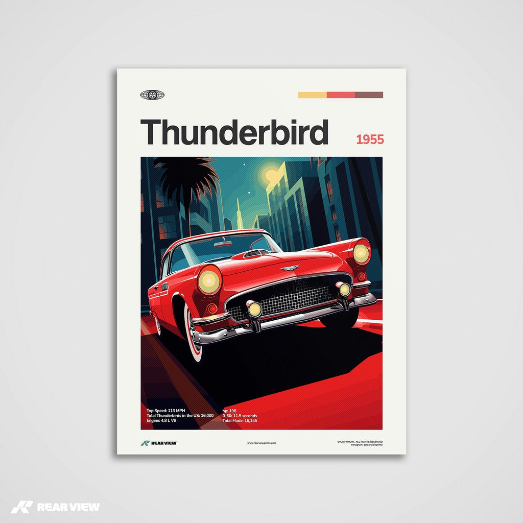 Thunderbird 1955 - Car Print