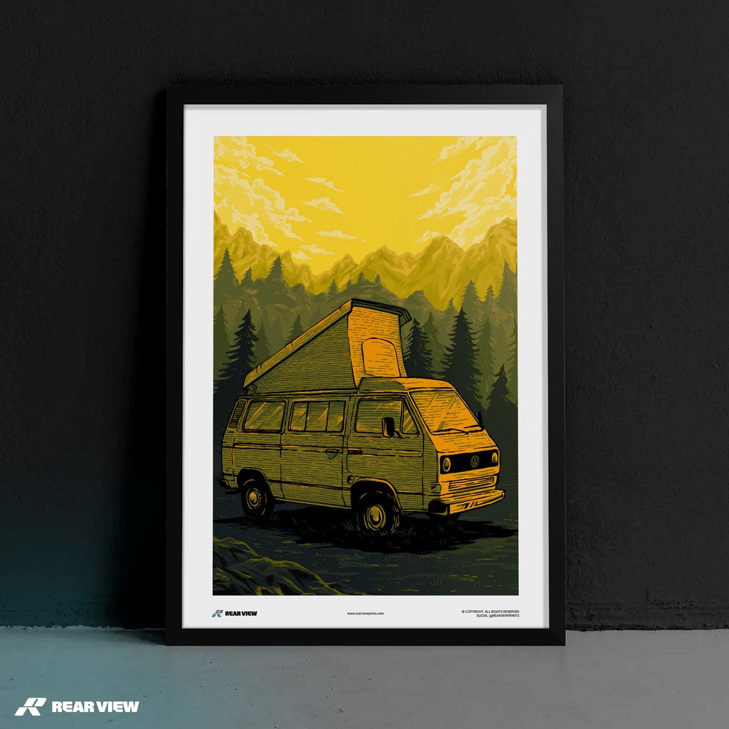 The Big Nostalgia Van - VW Art Print