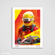 Golden Speed - Hamilton Cars Art Print