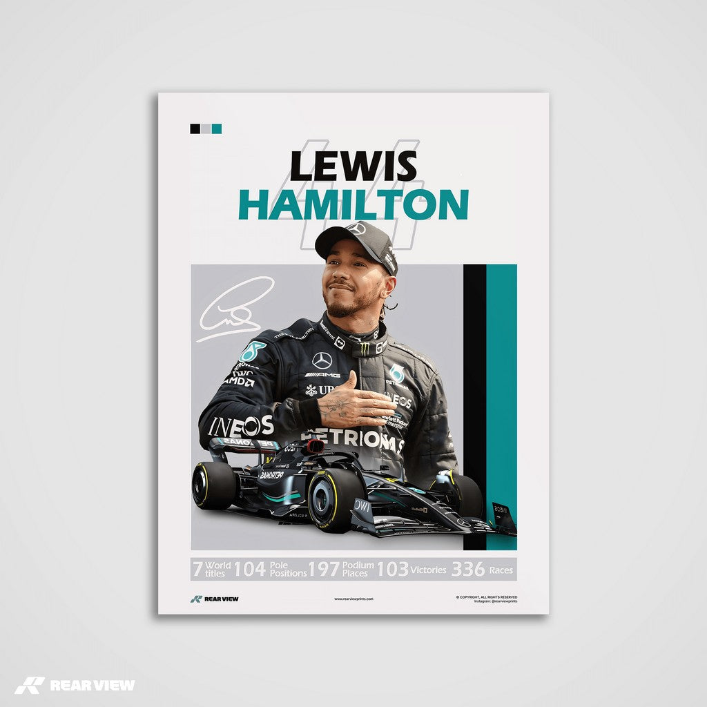 Racing Greatness - Hamilton Art Print