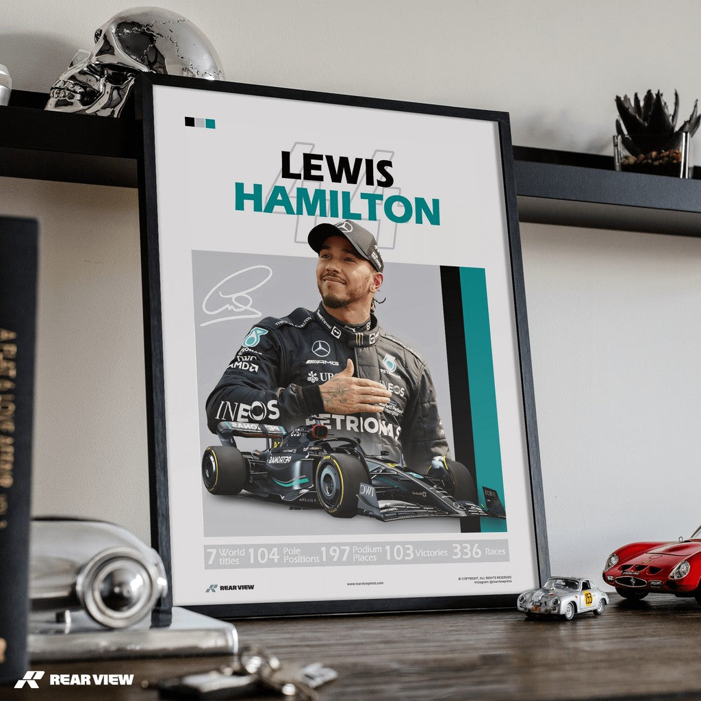 Racing Greatness - Hamilton Art Print