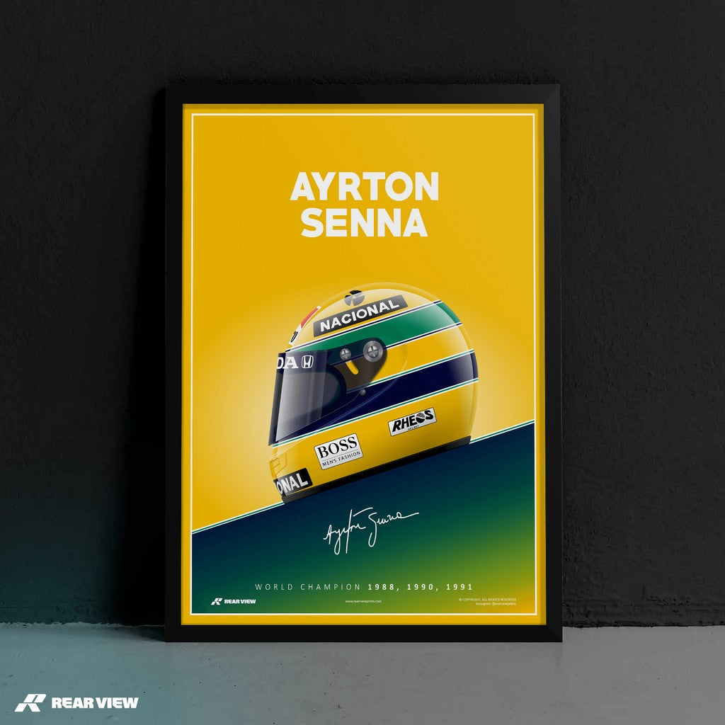 The Brazilian Legend - Senna Art Print
