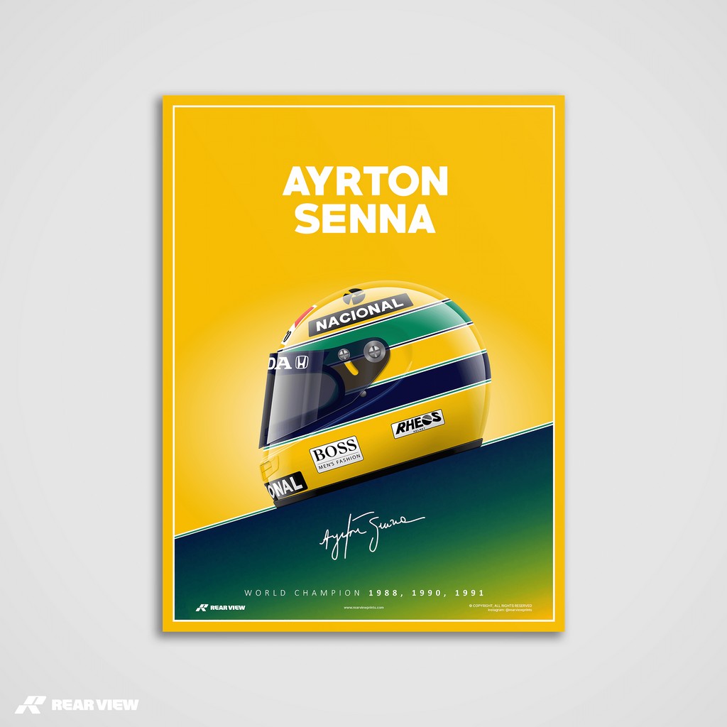 The Brazilian Legend - Senna Art Print