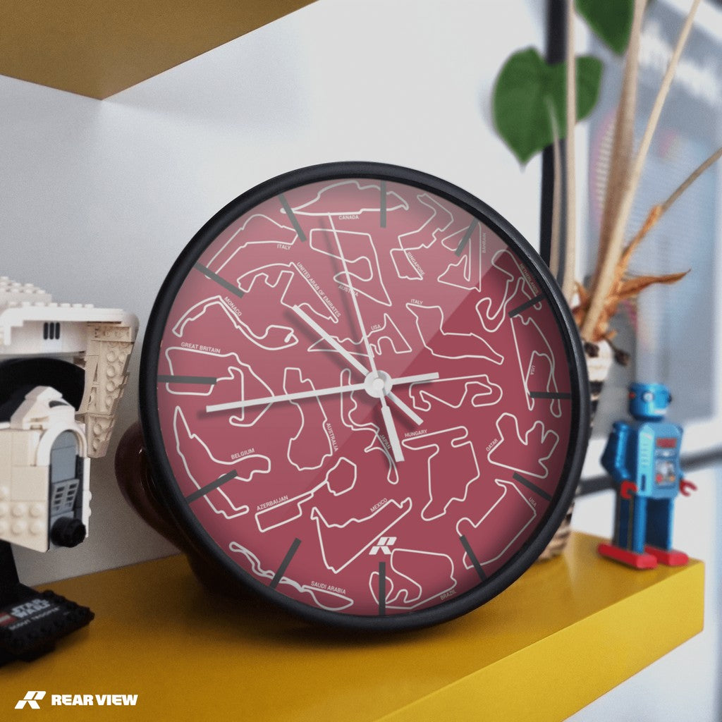 F1 Race Track - Red Clock