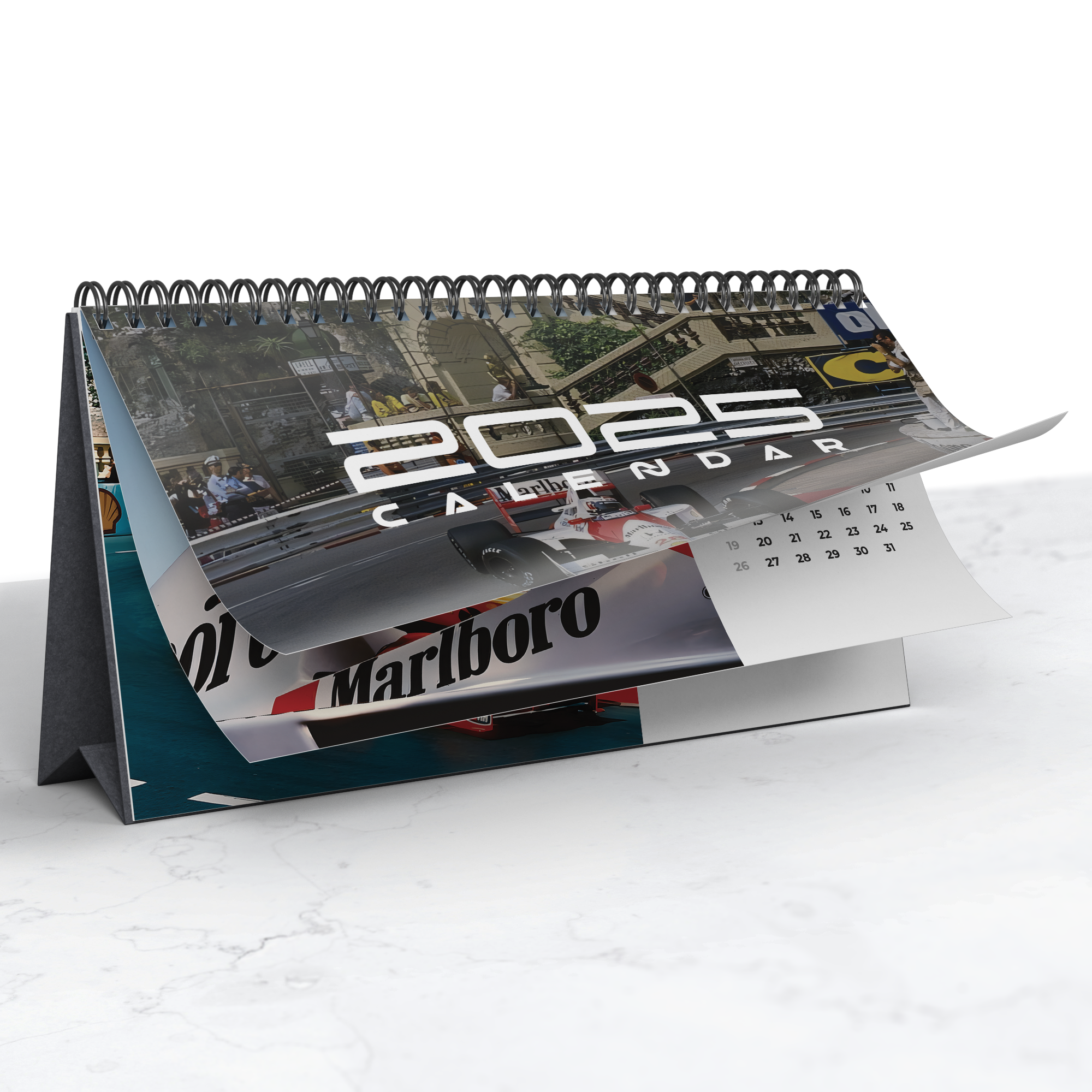 F1_2025_Desktop_Calendar_Folded_Pages_Mockup.png