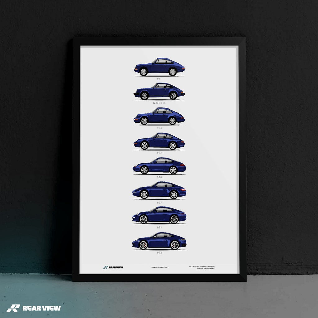 911 - Minimalist Car Art Print