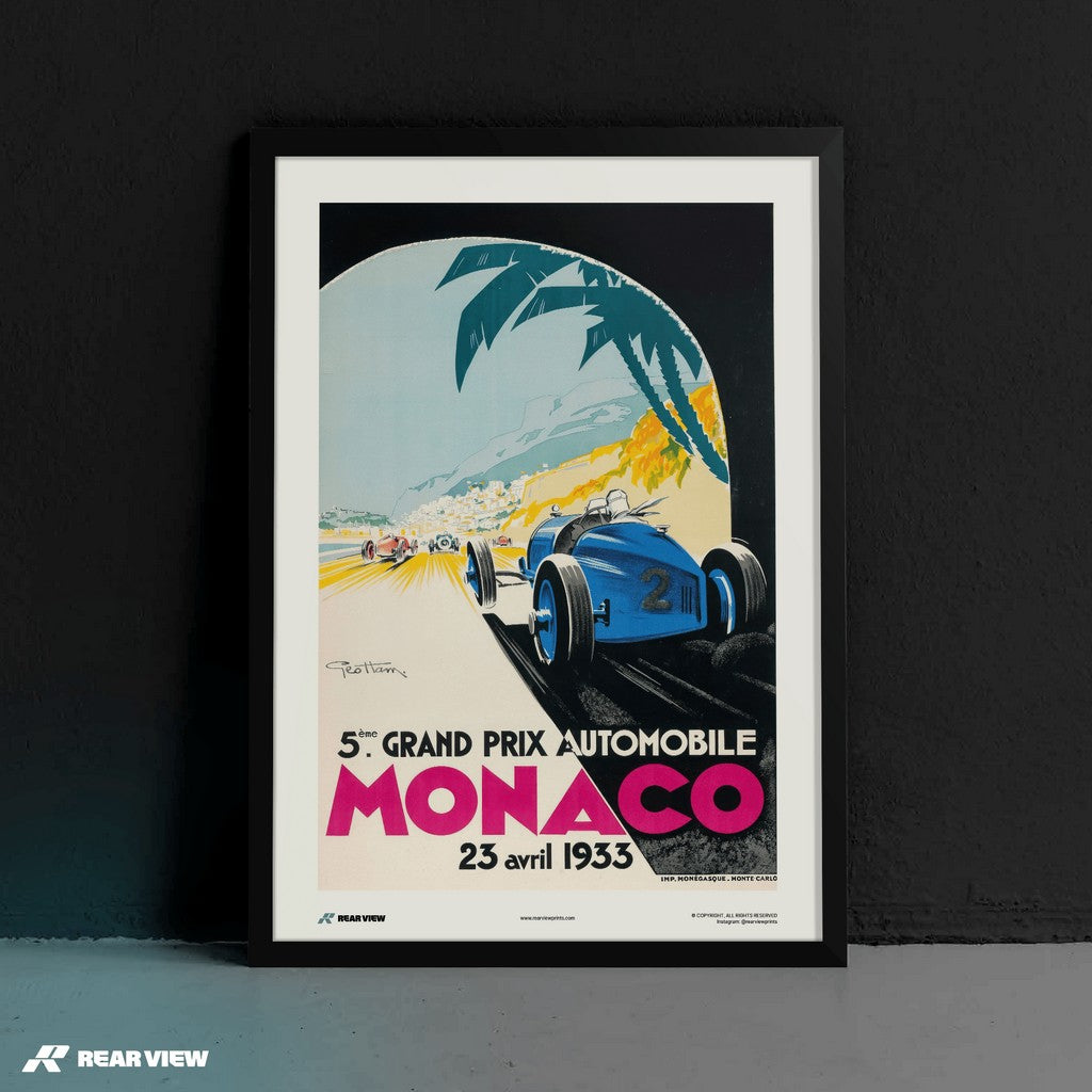 Vintage Grand Prix 1933 - Monaco Art Print