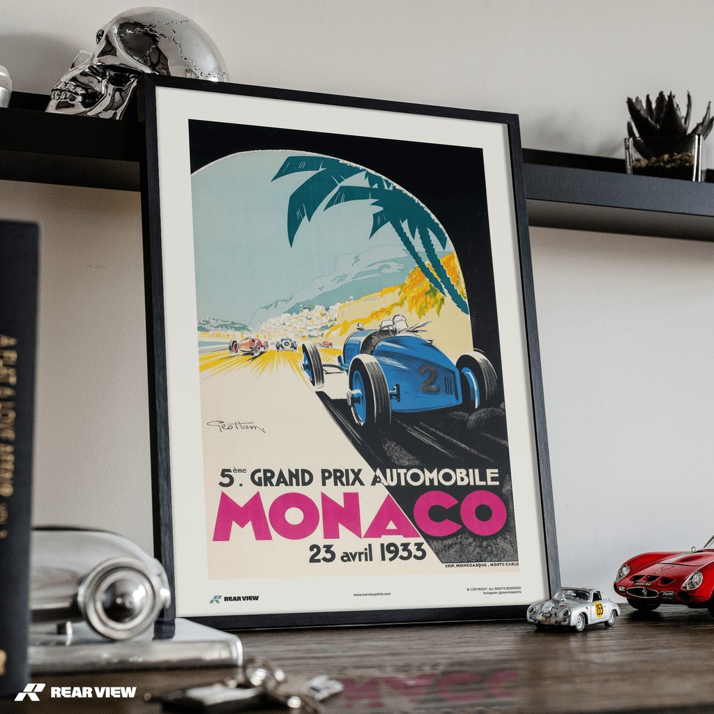 Vintage Grand Prix 1933 - Monaco Art Print