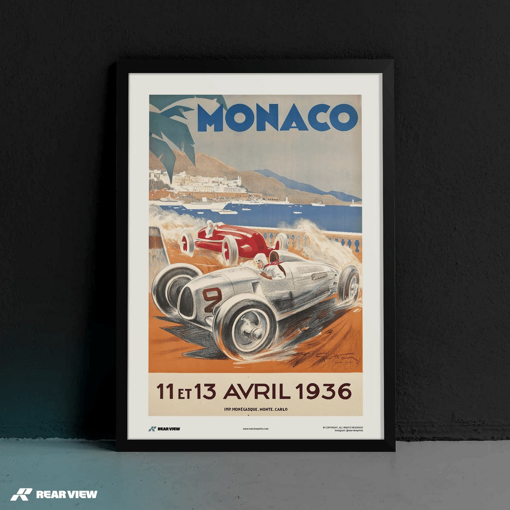 Vintage Grand Prix 1936 - Monaco Art Print