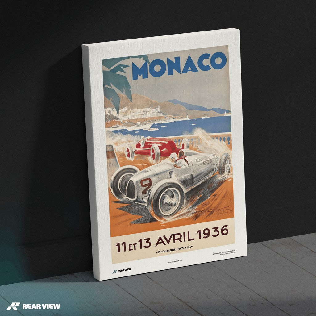 Vintage Grand Prix 1936 - Monaco Art Print