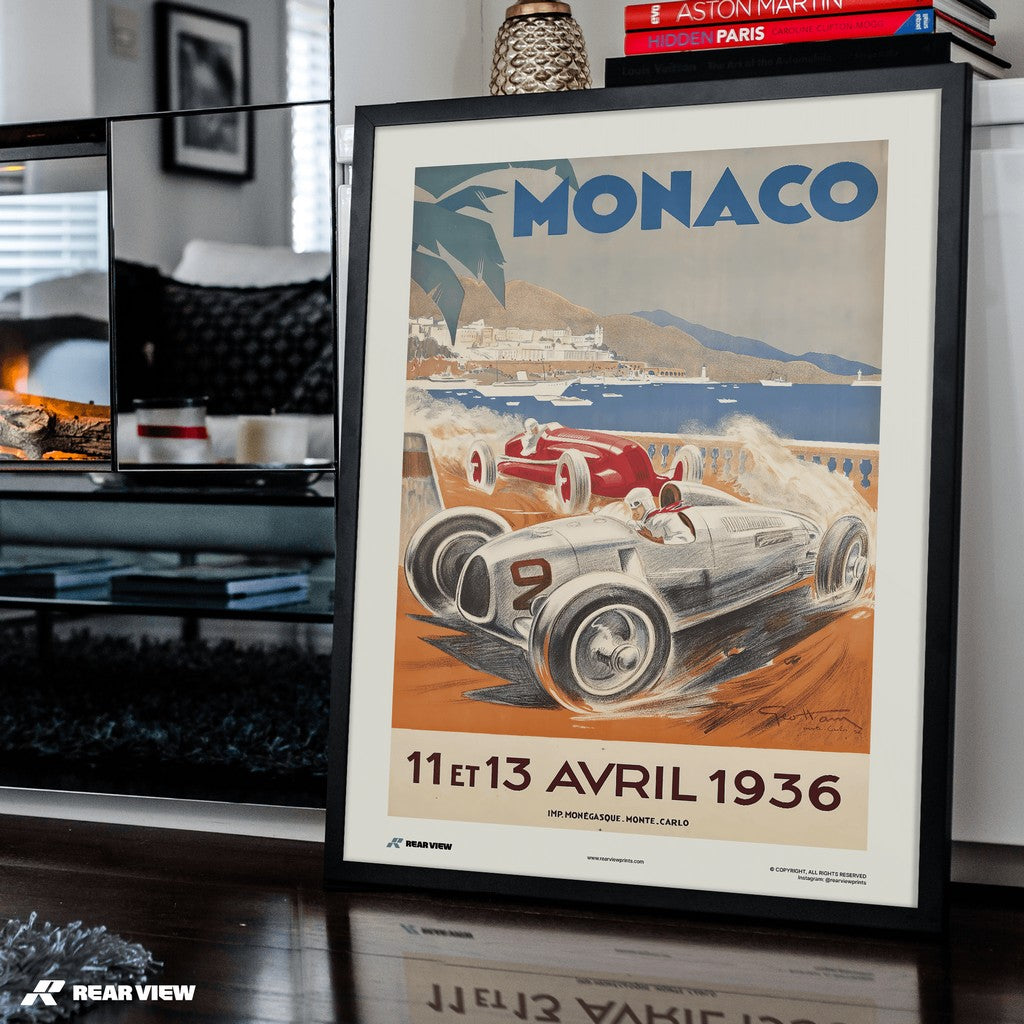 Vintage Grand Prix 1936 - Monaco Art Print