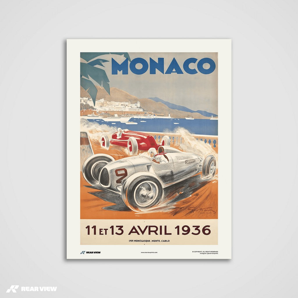 Vintage Grand Prix 1936 - Monaco Art Print