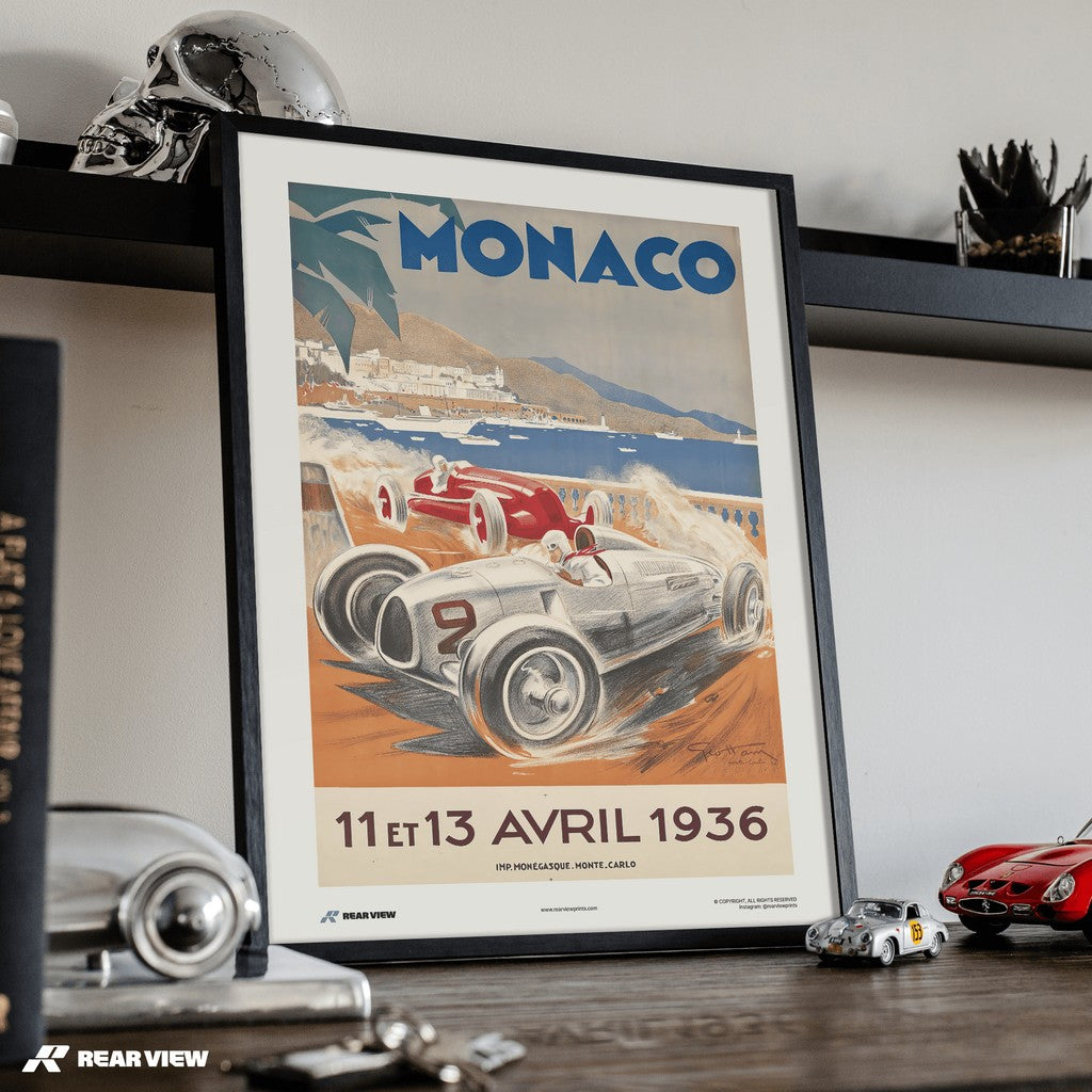 Vintage Grand Prix 1936 - Monaco Art Print