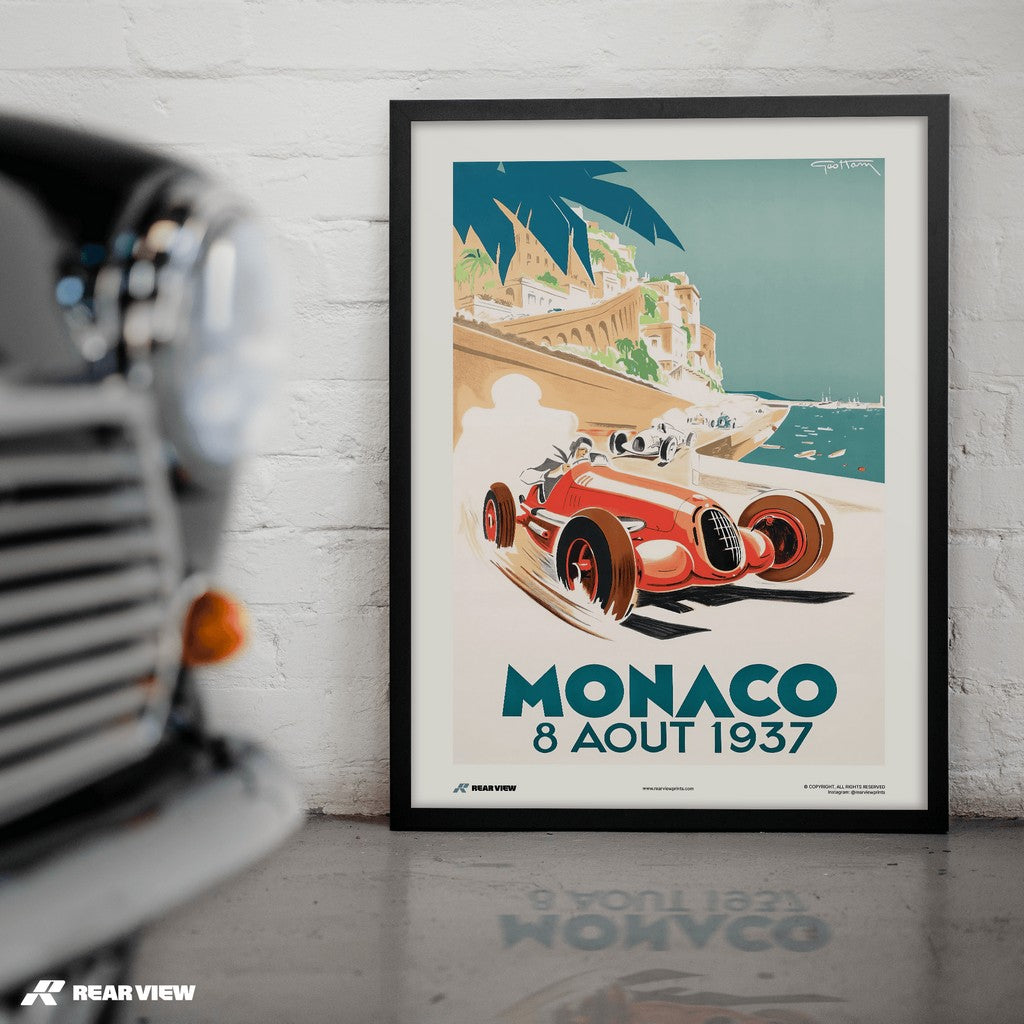 Vintage Grand Prix 1937 - Monaco Art Print