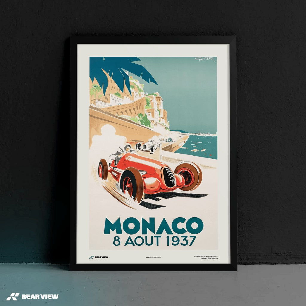 Vintage Grand Prix 1937 - Monaco Art Print