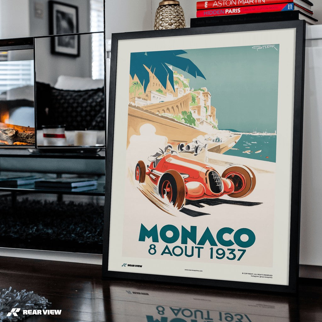 Vintage Grand Prix 1937 - Monaco Art Print